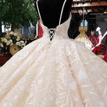 LS23556 spagečiai dirželiai weedding suknelė kamuolys suknelė brangioji backless nėriniai gėlės, vestuvių suknelė kinija internetinė parduotuvė, didmeninė boda