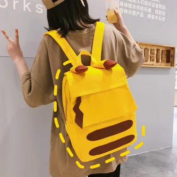 Korėjos studentas cartoon mokyklos maišą moterų cute girl geltona merginos kuprinė atspari vandeniui didelės talpos mergina maišelį moteris, kuprinės