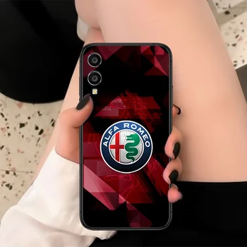 Alfa Romeo Automobilių Logotipą Telefoną Atveju Huawei Honor 6 7 8 9 10 A C X I 20 Lite Pro Žaisti juoda Juoda Premjero Silikono Ląstelių Gana Dangtis