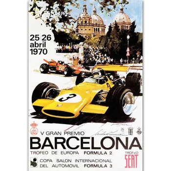 FX624 Karšto Grand Premio Barselonos Retro Automobilių Lenktynių 