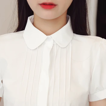 Mano NewIn Vasaros Marškinėliai Naujas Korėjiečių Leidimas Prarasti Balti Marškiniai, Palaidinės Moterims, Lankas, Trumpomis Rankovėmis, Ponios Atsitiktinis Viršūnes Blusas