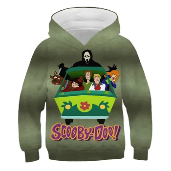 Naujas hoodie paauglių berniukas mergaitė Scooby-Doo kūdikis berniukas animaciją mielas kūdikis berniukas kostiumas viršuje palaidinukė vaikams laisvalaikio kostiumas