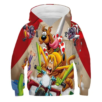 Naujas hoodie paauglių berniukas mergaitė Scooby-Doo kūdikis berniukas animaciją mielas kūdikis berniukas kostiumas viršuje palaidinukė vaikams laisvalaikio kostiumas