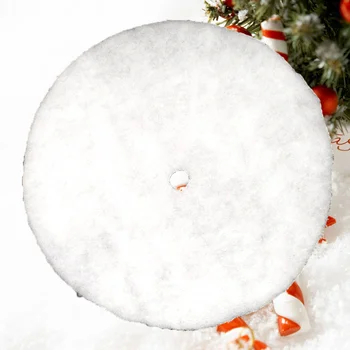 Baltas Kalėdų Apvalūs Medžio Sijonas Prabangus Minkštas Sniegas Atostogų Medžio Ornamentais Dekoruoti Kalėdų Medžio Padengti Namų Šaliai Dekoro (80cm)