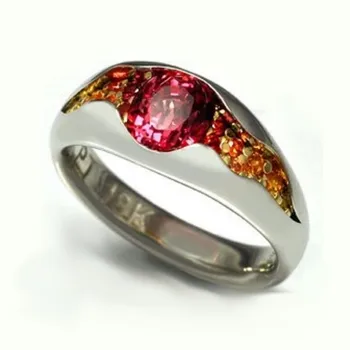 Turtingas granatų sėklų žiedas moterų mados žiedas gražus princesė dalyvavimas vestuvinį žiedą priskirti dovana, papuošalai