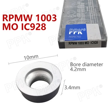 10VNT Karbido įterpti RPMW 1003 MO IC928 frezavimo, tekinimo įrankis RPMW 1003 MO IC928 tekinimo frezavimo įrankis pjovimo CNC tekinimo įrankis įrankis