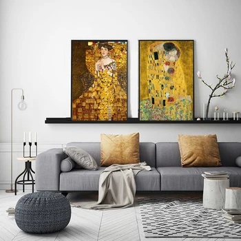 Gustav Klimt Drobė Spausdinti Tapybos Retro Garsaus Plakatas Šiuolaikinių Namų Puošybai Hd Spausdinti Sienos Meno įrėminti Nuotrauką Kambarį
