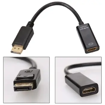 DP HDMI 4K 60Hz Displayport Adapteris, Vyrų ir Moterų Kabelis Konverteris DisplayPort Į HDMI Adapterį, KOMPIUTERIO, HDTV Projektorius
