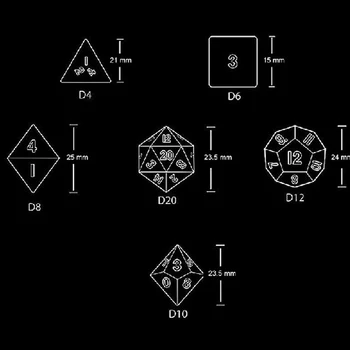 Polyhedron Natūralaus Akmens 12-sided Skaitmeninis stalo Žaidimas Kauliukai 6 Gabalus scenografija Atostogų Dovanų