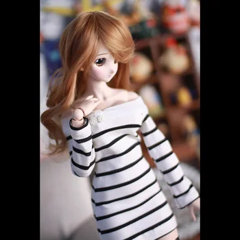 Cateleya gruodžio Naujos Lėlės Naudoti Pasirinktinis Dydis Ribotos Gamybos BJD Doll Drabužius Dryžuotas, Plikas Pečių Viršus Kasdien Lengva Rungtynės