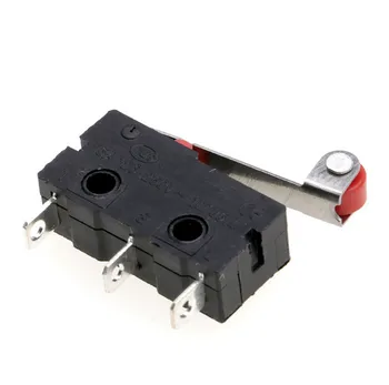 Didmeninė 5vnt/Set KW12-3 polichlorintų bifenilų (PCB) Mikrojungiklis Įrankių Dalys Micro Roller Svirties petys Atidaryti Uždaryti ribinis Jungiklis