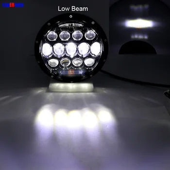 7 Colių 75 W Apvalus LED Projektorius priekinis žibintas atsparus Vandeniui Lemputė Motociklo Priekiniu Motociklo Jeep Šviesos važiavimui Dieną
