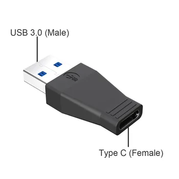 USB C Adapteris USB 3.0 Male į USB 3.1 C Tipo Moterų OTG Konverteris Tipas-C usb-c Adapterio Kabeliu, skirta 