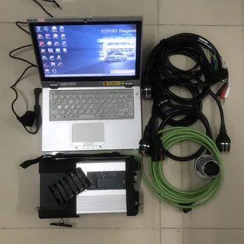 Mb star c5 diagnostikos skaitytuvas su nešiojamuoju CF-AX2 i5, 8G 480G SSD programinės įrangos 2020.12 windows 7, paruoštas naudoti