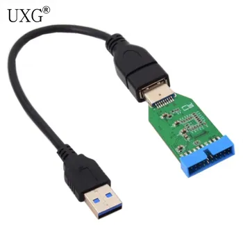 Single Port USB 3.0 Tipo ilgiklis su 20pin pagrindinėje Plokštėje Antraštė Moterų Hub Adapteris