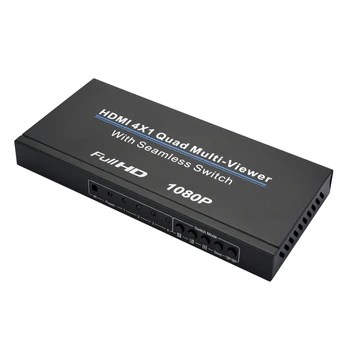 4X1 Multi-Viewe HDMI Quad Sn Realiu Laiku Multiviewer su HDMI Besiūlių Switcher Funkcija Visiškai 3D 1080P Switcher PC(ES Plu