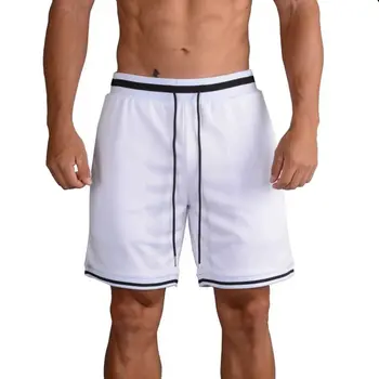 Preto correndo šortai ar esporte dos homens ginásio de fitneso musculação secagem rápida calças curtas masculino verão atsitiktinis taip