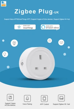 EWeLink ZigBee MUMS/UK WiFi Smart Plug Lizdas, Nuotolinio Valdymo Balsu Veikia Su Alexa 