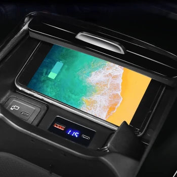 Belaidžio Kroviklio Telefono Skydelis Mercedes-Benz A Klasė 2019-2020 QC3.0 USB PD Greitai Wireless Charging Pad Turėtojas
