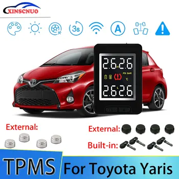XINSCNUO Automobilių PSSS Toyota Yaris Padangų Slėgio Ir Temperatūros Monitoringo Sistema Su 4 Jutikliais