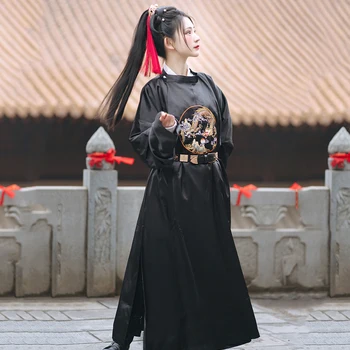 Kinų Drama Tang Dinastijos Apvalus Kaklas Ilgas Chalatas, Tradicinė Kinų Liaudies Šokių Kostiumai Kasdien Hanfu Rodyti Kostiumas Vyrams ir Moterims