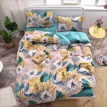 Sejms elegantiškas nostalgiškas gėlių patalynės komplektas double queen dvigulę lovą, 4 antklode rinkiniai, paklodės ir užvalkalai