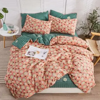 Sejms elegantiškas nostalgiškas gėlių patalynės komplektas double queen dvigulę lovą, 4 antklode rinkiniai, paklodės ir užvalkalai