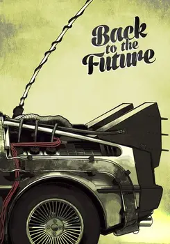 Atgal į Ateitį Automobiliu Retro Vintage Sci-fi Filmas Propagandos Plakatai Kraft Plakatas Drobė Sienos Lipdukas Namų Puošybai
