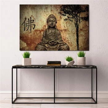 Viešpats Buda, Religijos Sienos Menas Drobė Spausdinti Plakato Ir Drobės Tapyti Aliejumi Dekoratyvinis Nuotrauką Šiaurės Kambarį Namo Apdaila