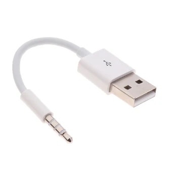 3.5 MM Male AUX Garso USB2.0 Vyrai Krovimo Duomenų Kabelis Ipod Shuffle MP3