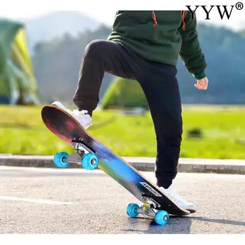Klevų riedlentė super cool lauko sporto skate board apšvietimas su pu gumos aliuminio lydinio spausdinti čiuožimo valdybos fishboard