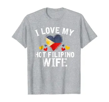 Aš Myliu savo Karšto Filipinų Žmoną Jubiliejaus dovanos T-Shirt