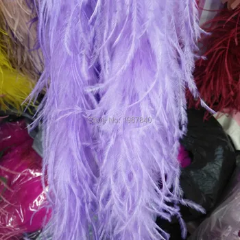 Naujas! 1 vnt gana stručio plunksna Šviesiai violetinės spalvos šalikas, 2 metrų ilgio, naudoti: vestuvėms, šalys, namų tobulinimas, šalikai