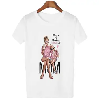 Naujas 2019 Marškinėliai Madinga Marškinėliai korėjos Mados Drabužiai Harajuku Baltos spalvos Marškinėlius Super Mama Moterų marškinėliai