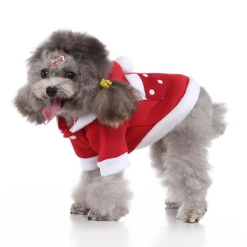 Šunų Apranga Žiemą Šiltas Šunelis Hoodie Kailio Šuniuką Kalėdų Raudona Apranga Smulkaus Ir Vidutinio Šunys Čihuahua Šuniukas