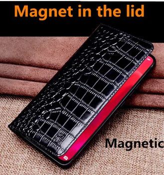 Natūralios odos originali magnetinis laikiklis telefono krepšys Nokia 6.1 Plius telefoną atveju 