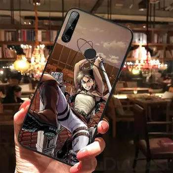Benz Ataka Titan Levi Anime Telefoną Atveju Huawei Y5 Y6 Y7 Y9 2019