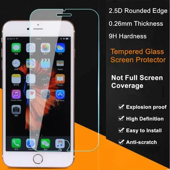 2.5 D 0.26 mm 9H Premium Grūdintas Stiklas Screen Protector for Apple iPhone 5 5S SE 6 6S 7 8 Plius Apsauginė Stiklo Priekiniai Filmas