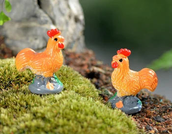 10vnt mini Orange gaidys bonsai figūrėlės pasakų sodo miniatiūros už terariumai ornamentu lėlių Namų dekoro dervos amatų