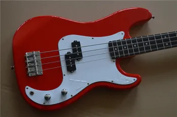 Elektrinė bosinė gitara ， Elektrinio boso raudona spalva Nemokamas pristatymas didmeninė fabrikas