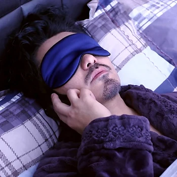 Vyriški šilko miego blackout akiniai sumažinti akių nuovargį šilko akių kaukė su ausų, akių šešėliai