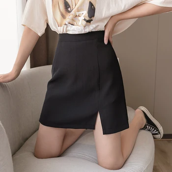 Moterų Sijonas Vintage Drabužių Wrap Trumpais Sijonais Juoda Harajuku Vasaros Aukšto Juosmens Streetwear 2020 Elastinga Naujas Mados populiarus