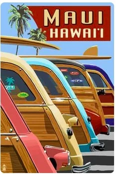 Tropica Grožio JAV Havajų Rojuje, Kelionės, Kelionių Retro Vintage Plakatas Tapybos Drobės 