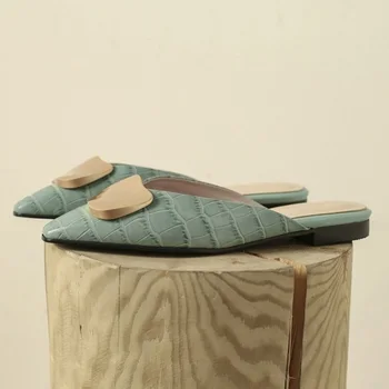 Taoffen Mados Moterų Sandalai, Batai, Naujo Dizaino Akmens Modelio Šlepetes, Natūralios Odos Batai Moterims Kietos Avalynės Dydis 33-40