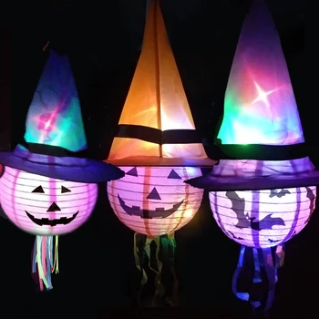Naujas Tvarstis Ragana Skrybėlės LED Šviesos Helovinas Kepuraitė Pasiūta Iš Madingi Audiniai Helovinas Šaliai, Kepurės Festivalis Šalis Skrybėlę Daugiaspalvis