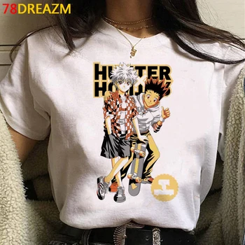 Hunter x Hunter Killua Hisoka marškinėliai vyrų hip-hop grunge pora harajuku kawaii t shirt marškinėliai balti marškinėliai