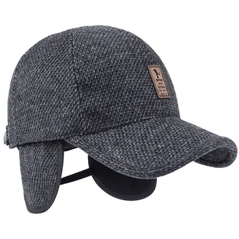 2020 prekės beisbolo kepuraitę žiemą tėtis skrybėlę šiltas Sutirštės medvilnės snapback kepurės Ausis apsaugos pritvirtintos kepurės vyrams