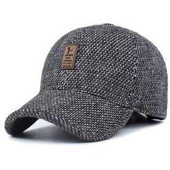2020 prekės beisbolo kepuraitę žiemą tėtis skrybėlę šiltas Sutirštės medvilnės snapback kepurės Ausis apsaugos pritvirtintos kepurės vyrams