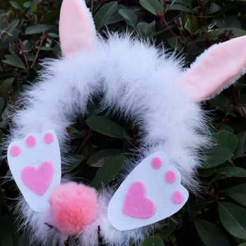 1Pc Easter Bunny Vainikas Pavasario Velykų Dekoro Durų Pakabukas Triušis Garliava
