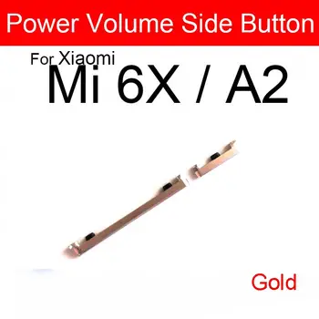 1 Set Volume Up, Down + Power On Off Mygtukus Išorės Įrašą Xiaomi Mi 6 6X Pusėje Klaviatūros Mygtukai, Telefonas Remonto Dalių Pakeitimas